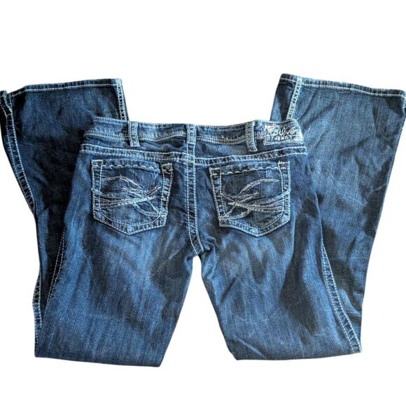 SILVER JEANS Frances Flare W30 L33 Y2K Western Thick Stitch Bootcut - Picture 5 of 5